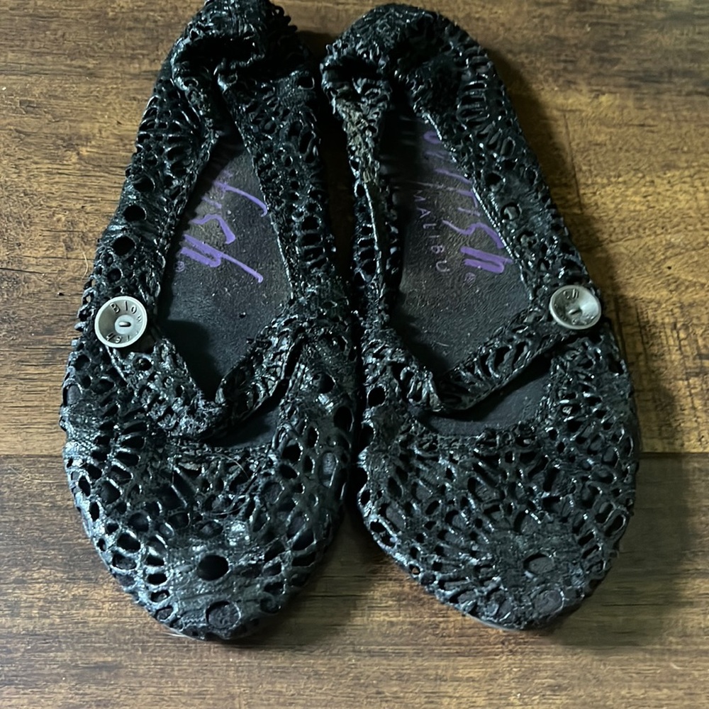Blowfish flats textured lace cutout shoes